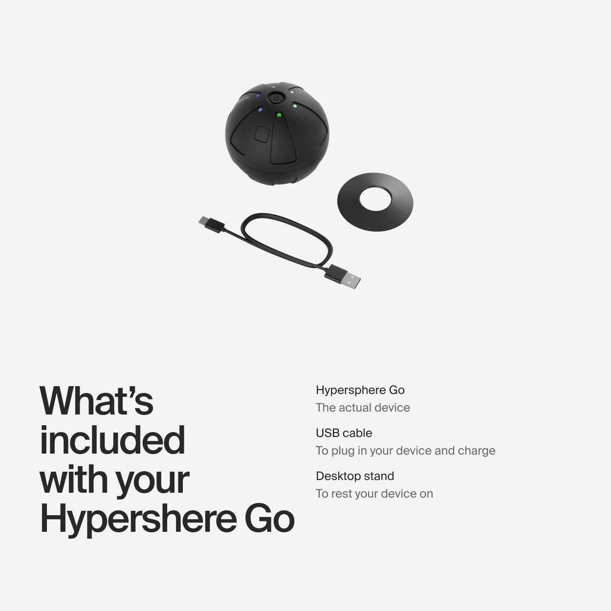Hyperice Hypersphere Go - Vibrating Massage Ball for Muscle Recovery & Pain Relief - Portable Myofascial Release Tool for Athletes, Gym & Home Use - FSA/HSA Eligible - Perfect for Post-Workout Recovery & Travel