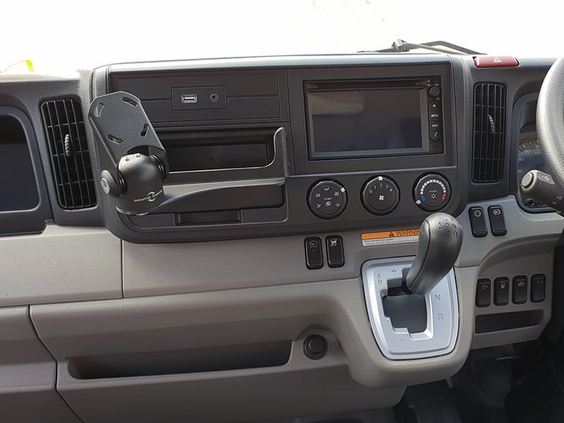 Industrial Evolution InDash Mount for Mitsubishi Fuso Canter (2010+) - Secure Dashboard Phone Holder for Truck Drivers - Perfect for GPS Navigation & Hands-Free Calling
