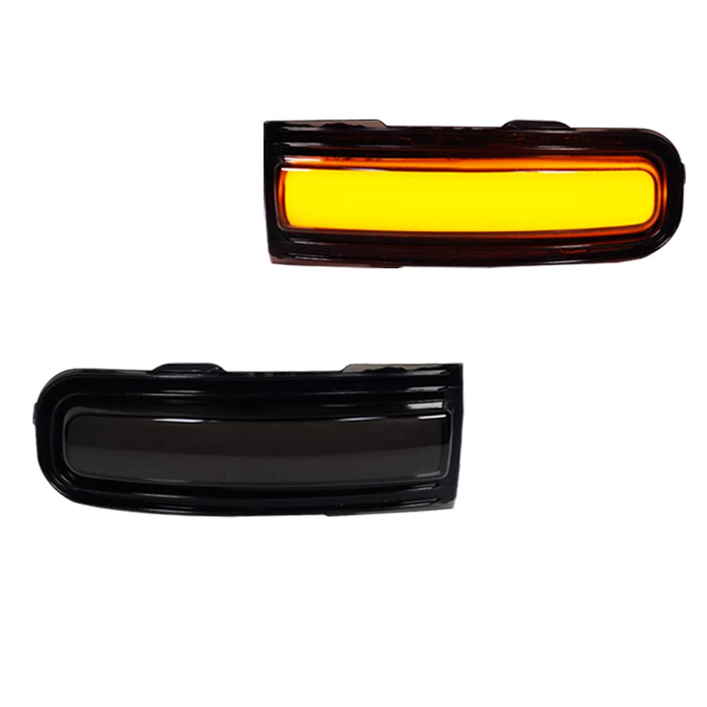 Smoked Sequential Amber LED Side Mirror Turn Signal Lights for 2015-2022 Jeep Renegade - Side Marker Lamp Replacement with Enhanced Visibility for Night Driving & Off-Road Adventures