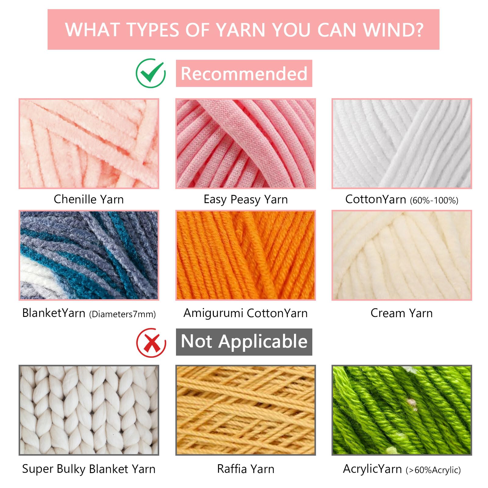 Electric Yarn Ball Winder for Crocheting - Automatic Yarn Cake Winder with Stepless Speed & Dual-Spring Tension - 10oz Large Capacity Yarn Spinner for Knitting & Weaving - Perfect for Crafters & Crochet Lovers (Ideal for Home Use, DIY Projects & Gift Making)