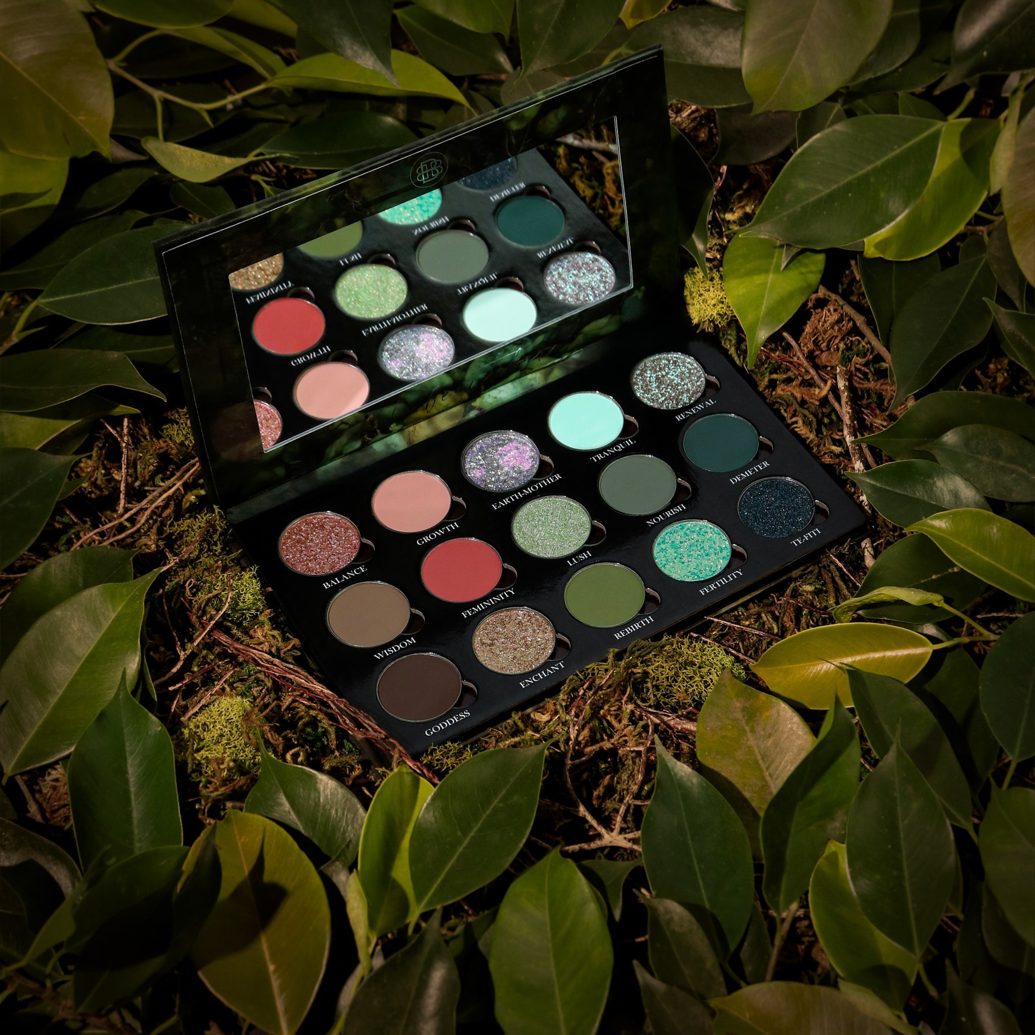 Green Goddess Eyeshadow Palette - Vegan, Cruelty-Free Makeup Palette with 12 Highly Pigmented Shades for Day & Night Looks | Perfect for Parties, Weddings & Everyday Glam