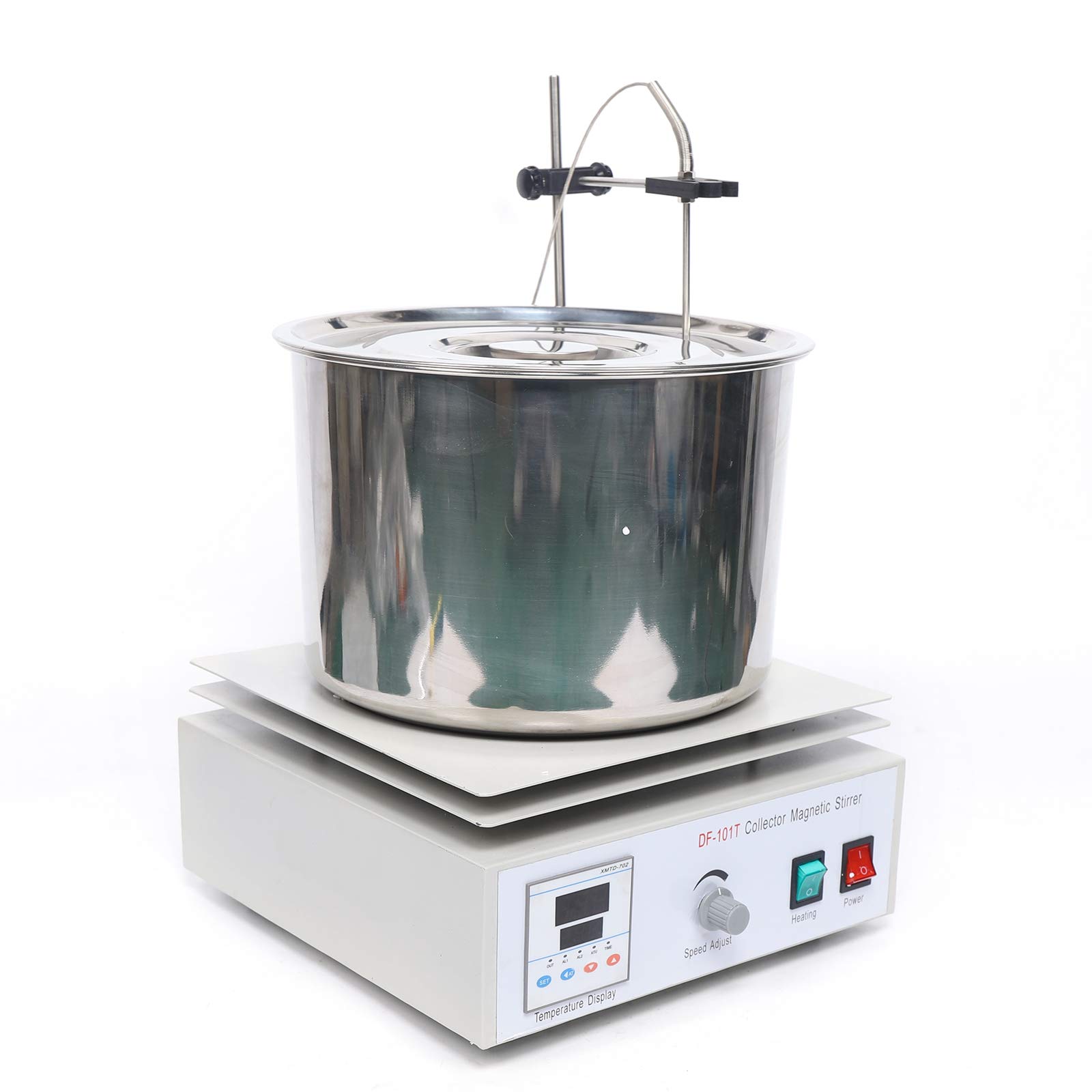 10L Digital Thermostatic Magnetic Stirrer with Heating Plate - 0-1400RPM Lab Mixer for Water & Oil Bath (Up to 400°C) - Perfect for Chemistry Experiments, Research Labs & Industrial Applications