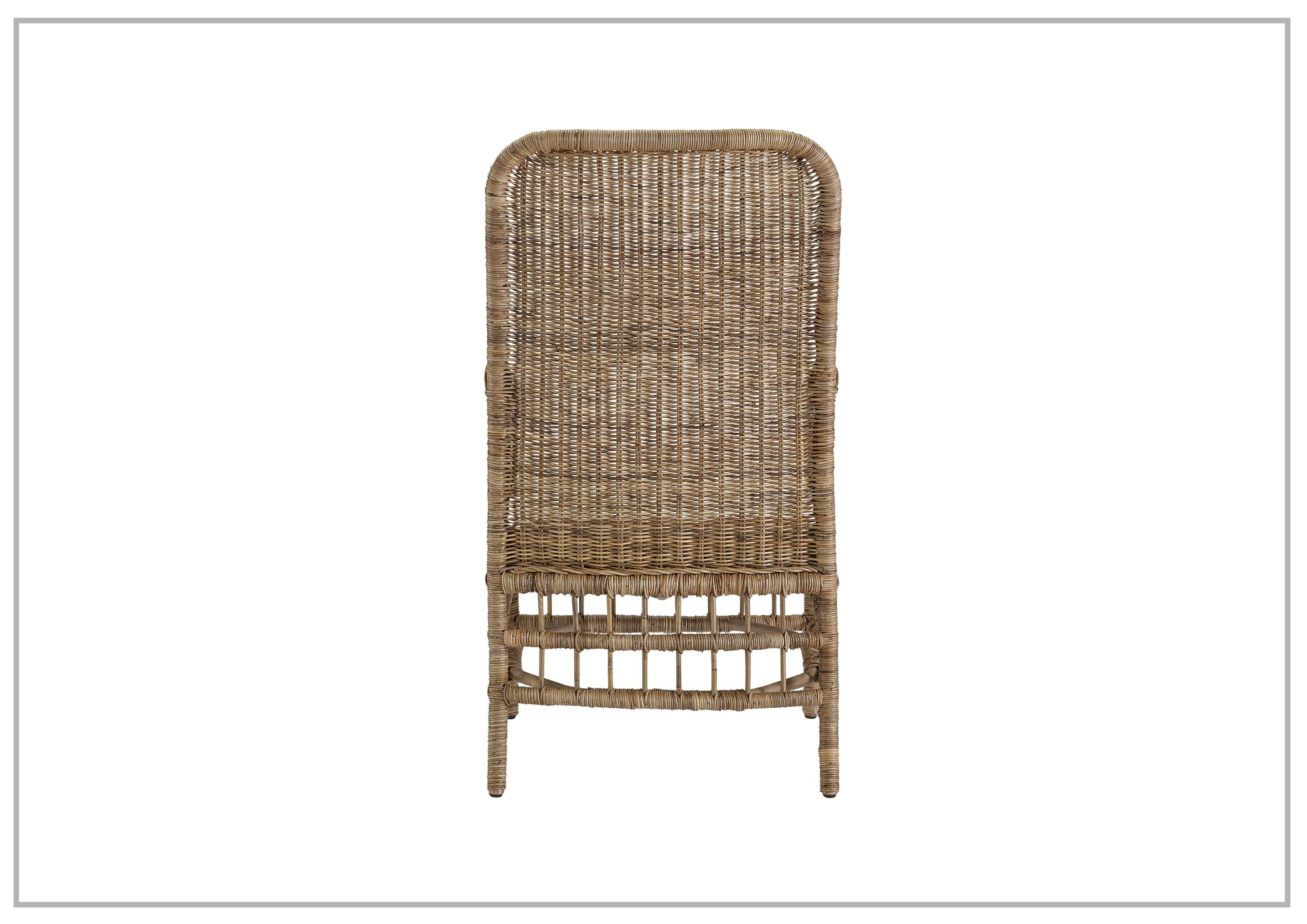 Universal Furniture Irving Woven Brown Arm Chair with Tall Backrest - Comfortable High Back Dining Chair for Living Room, Office & Restaurant Use