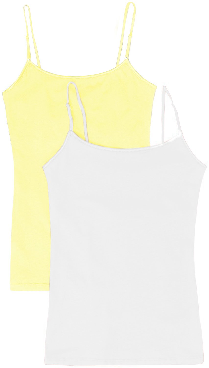 Women's Camisole Top with Built-in Shelf Bra - Adjustable Spaghetti Strap Tank Top - Soft Stretchy Comfort Fit - Perfect for Layering, Sleepwear & Casual Wear