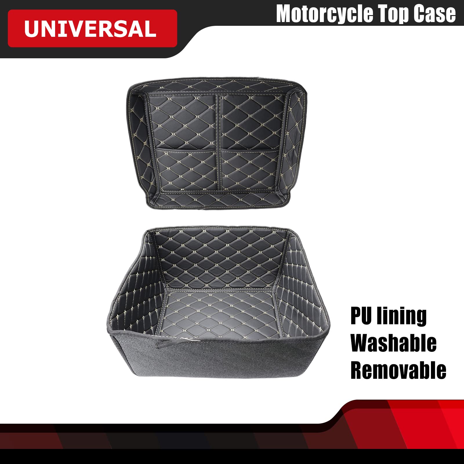 55L Waterproof Aluminum Motorcycle Tail Storage Case - Universal Fit for Helmets, Luggage & Gear | Perfect for Road Trips, Camping & Outdoor Adventures