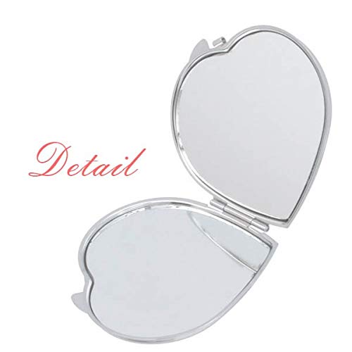 Guyana National Flag - South America Country Mirror with Magnification, Portable Handheld Pocket Makeup Mirror for Travel & Daily Use