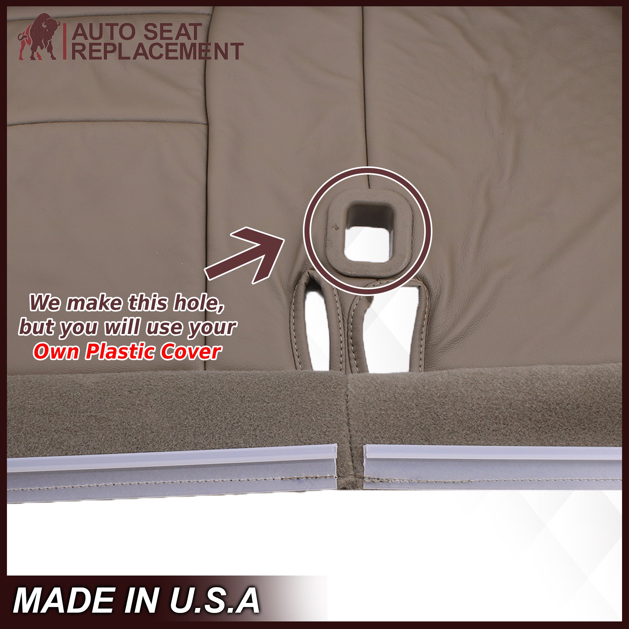 1995-1999 GMC Yukon & Sierra Custom Fit Tan Seat Covers - 60/40 Bench Bottom Replacement - Durable Car Interior Accessories for Off-Roading & Daily Commute