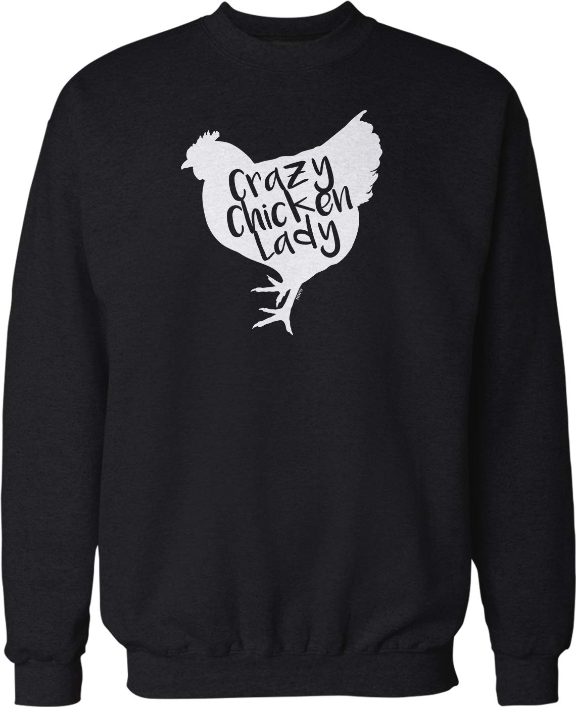 Crazy Chicken Lady Crew Neck Sweatshirt - Funny Farm Animal Lovers Gift - Comfortable Cotton Pullover for Women - Perfect for Chicken Enthusiasts, Farmers & Rural Lifestyle