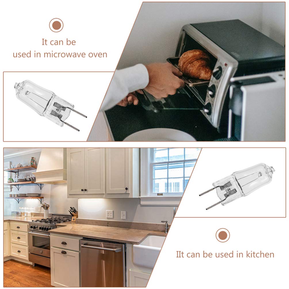 5PCS G8 120V 20W Halogen Oven Light Bulbs - Under Cabinet Puck Lighting Replacement for Microwave, Kitchen Stove & Home Appliances (Perfect for Baking, Cooking & Kitchen Illumination)