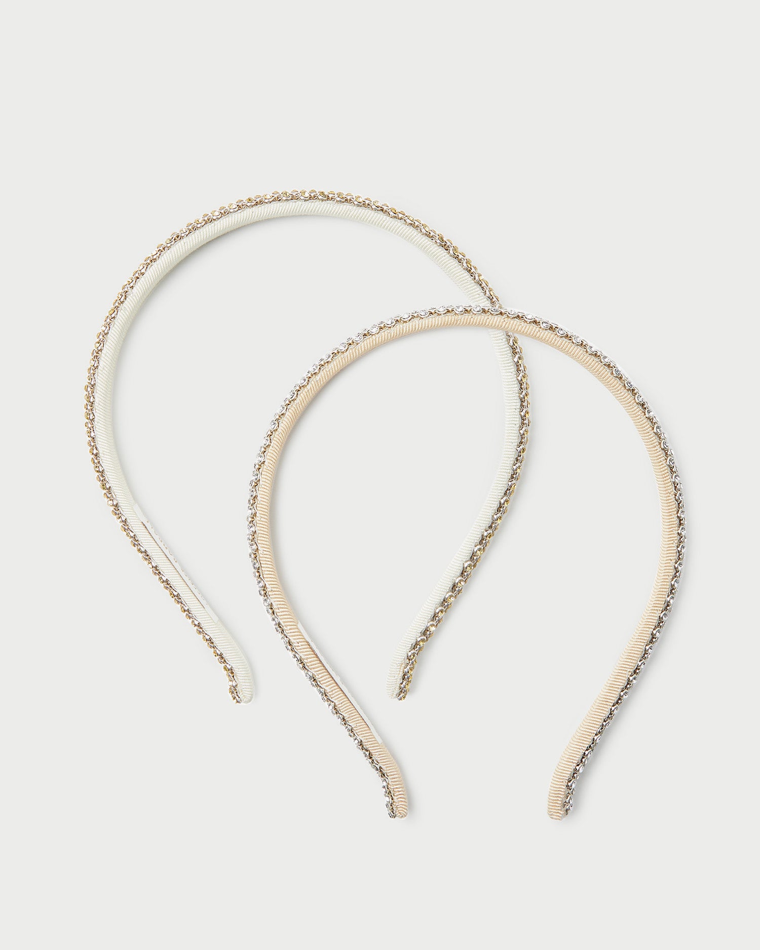 Anya Gold & Hay Skinny Headband Set for Women - Fashion Hair Accessories for Work, Gym, and Everyday Wear