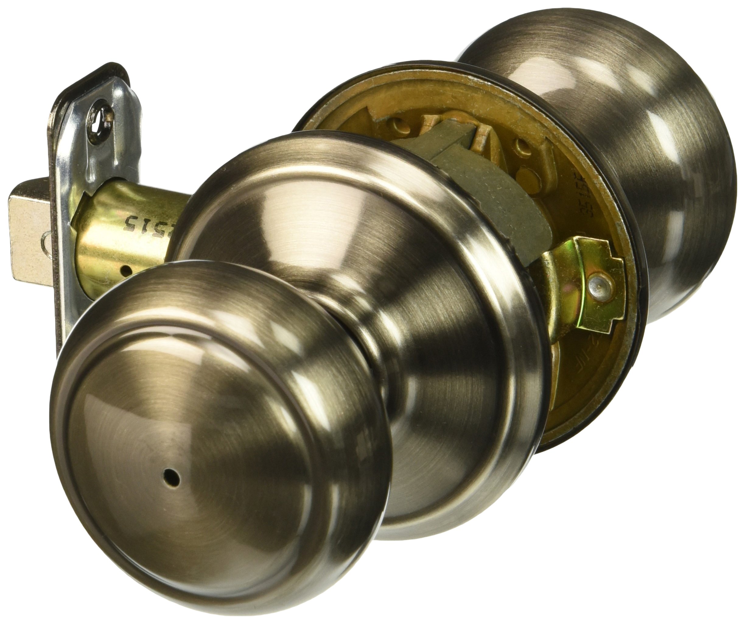 Schlage F40AND620 Andover Bed & Bath Privacy Door Knob Lock - Antique Pewter Finish for Bathroom & Bedroom Doors - Perfect for Home Privacy & Security