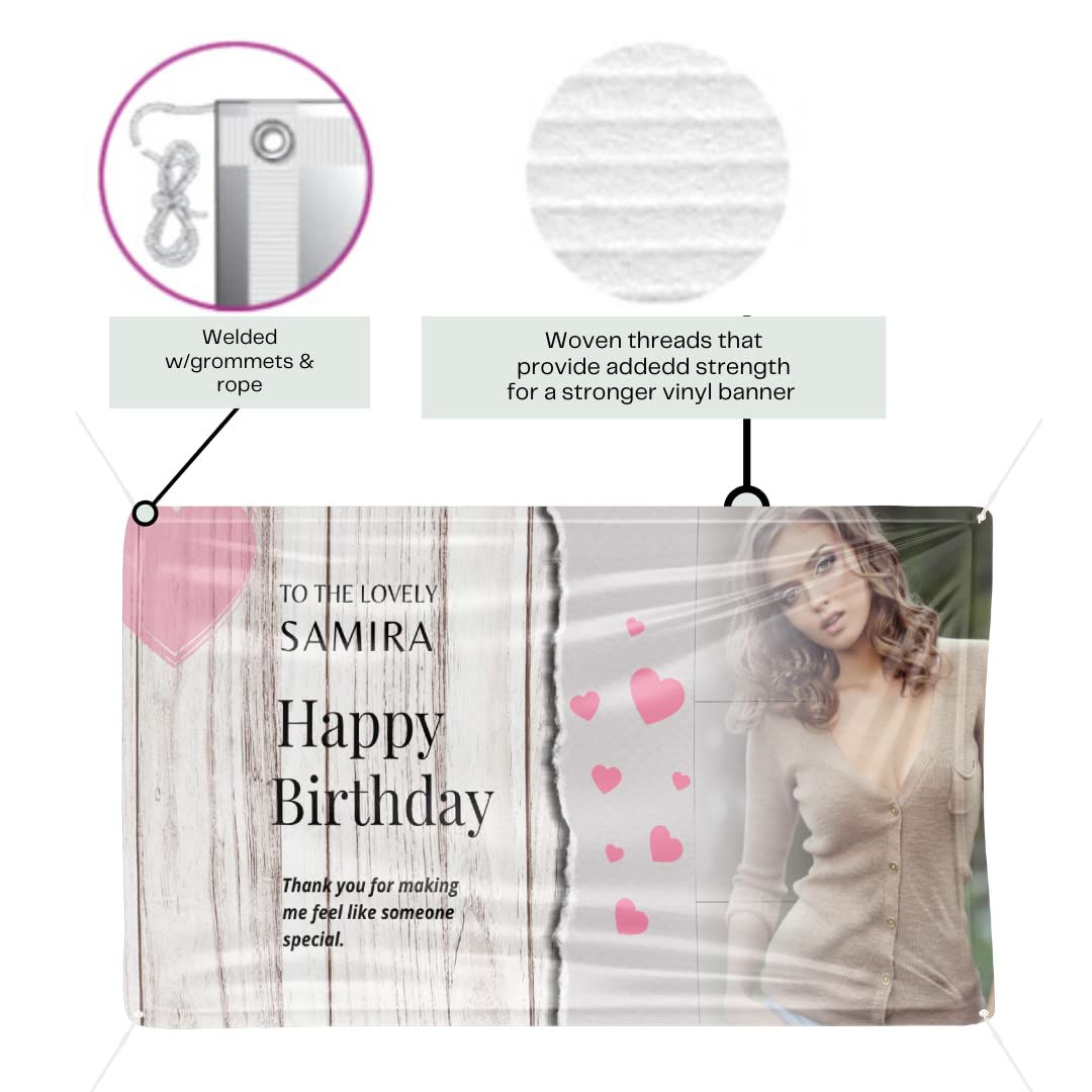 Custom Birthday Vinyl Banner - Personalized Party Backdrop for Celebrations