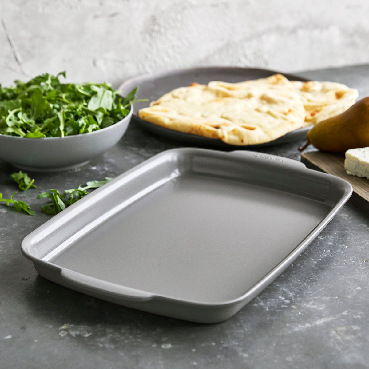 Premiere Ovenware Ceramic Nonstick 13 x 9 Quarter Sheet Pan - Durable Baking Sheet for Cookies, Roasting Vegetables & Meal Prep - Perfect for Home Baking, Holiday Cooking & Restaurant Use