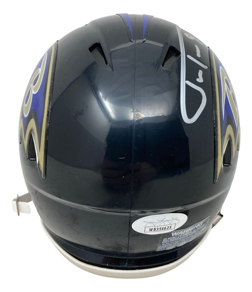 Justin Tucker Autographed Baltimore Ravens Mini Speed Helmet with JSA COA - Perfect for NFL Fans, Collectors, and Sports Memorabilia Displays