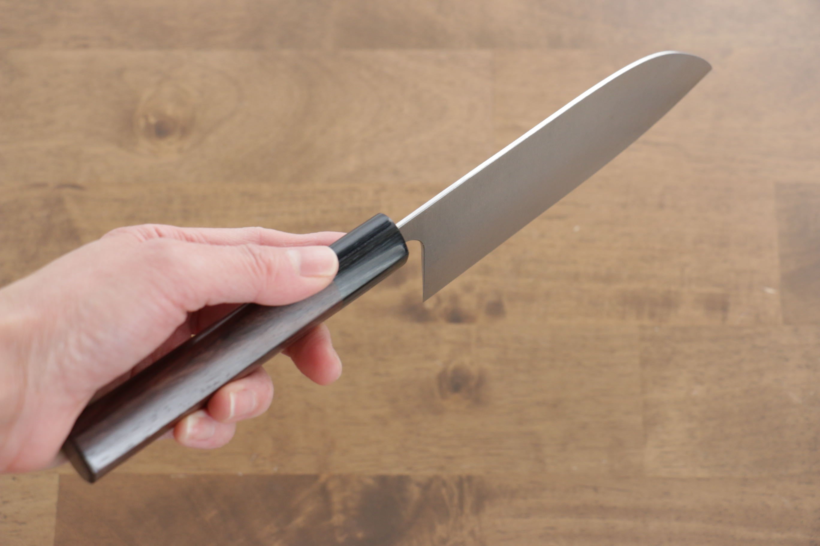 Premium Seisuke SG2 Santoku Knife 150mm - Japanese High-Carbon Stainless Steel Blade with Exquisite Shitan Handle - Perfect for Slicing, Dicing & Chopping Vegetables, Meat & Fish in Professional & Home Kitchens