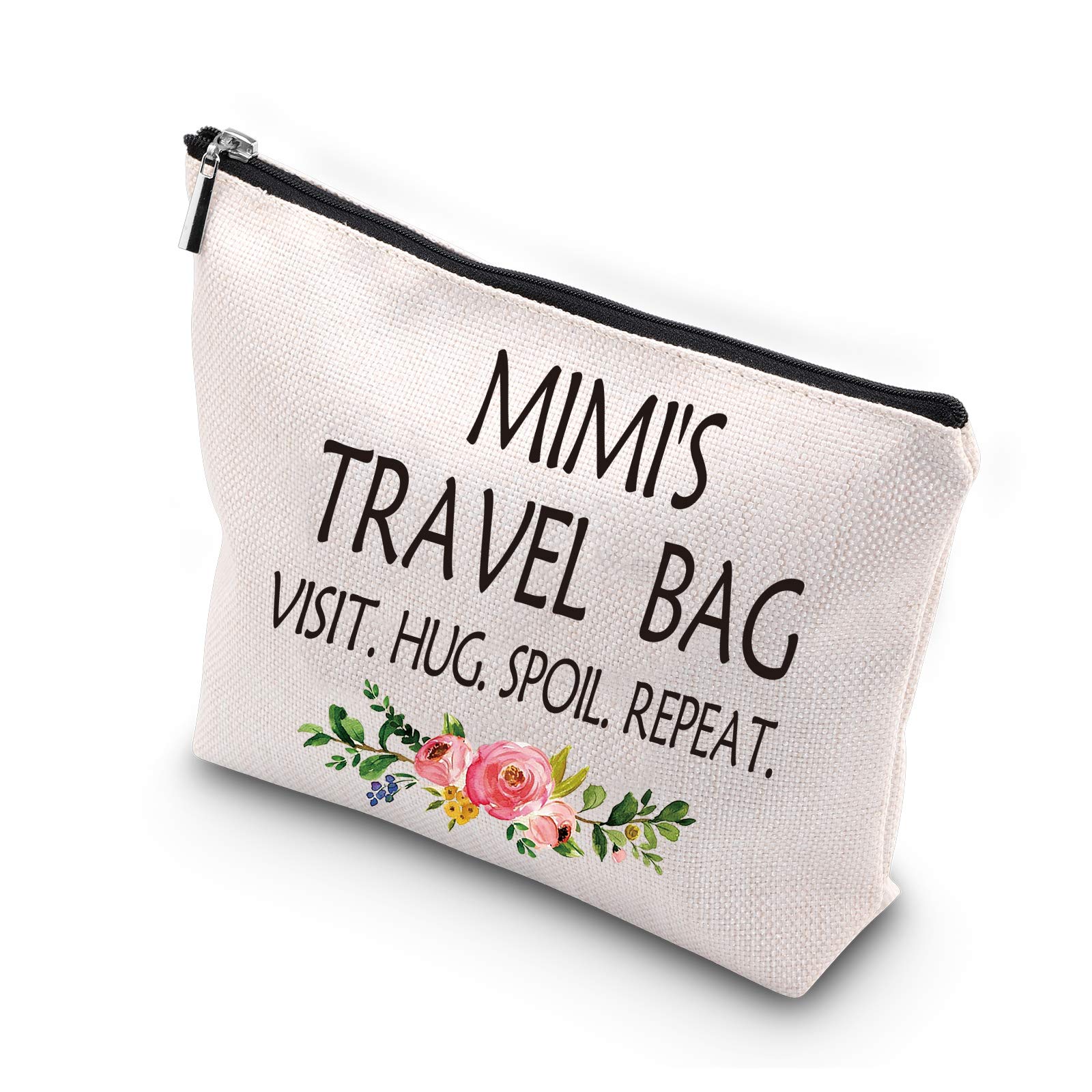 WCGXKO Mimi Travel Cosmetic Bag - Perfect Gift for Mom, Grandma, Birthday & Mother's Day - Compact Makeup Organizer for Travel, Vacation & Daily Use