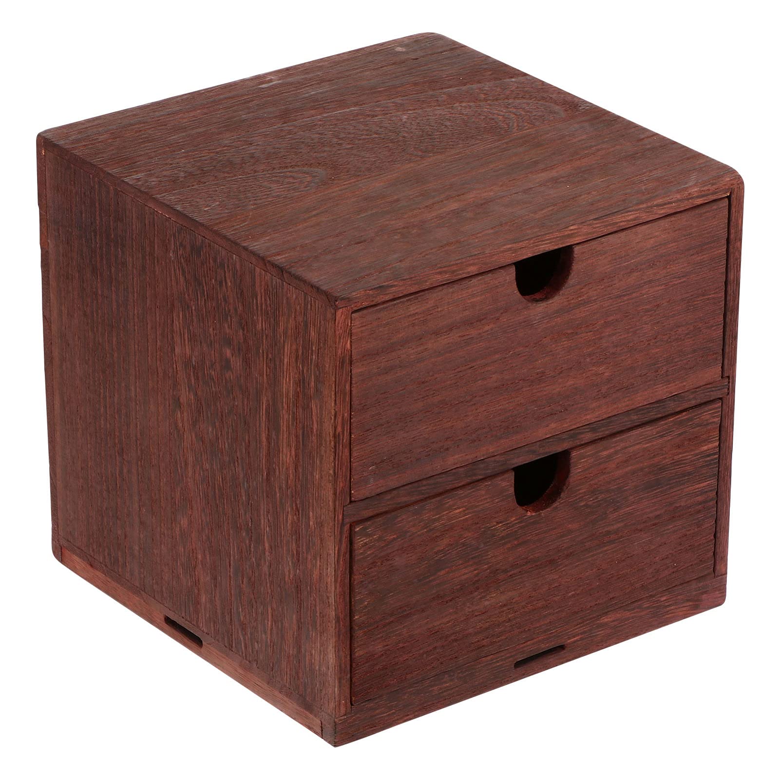 Vintage Wooden Drawer Box - 2 Layer Desktop Storage Organizer for Home Office | Desk Drawer Organizer with Multiple Compartments | Perfect for Stationery, Jewelry & Craft Supplies Storage