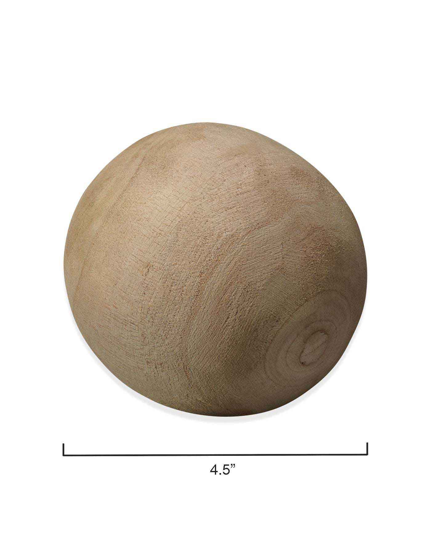 Premium Malibu Wood Balls Set of 3 - Natural Wooden Spheres for Home Decor, Table Centerpiece, and DIY Crafts - Perfect for Coastal, Boho, and Farmhouse Style Interiors