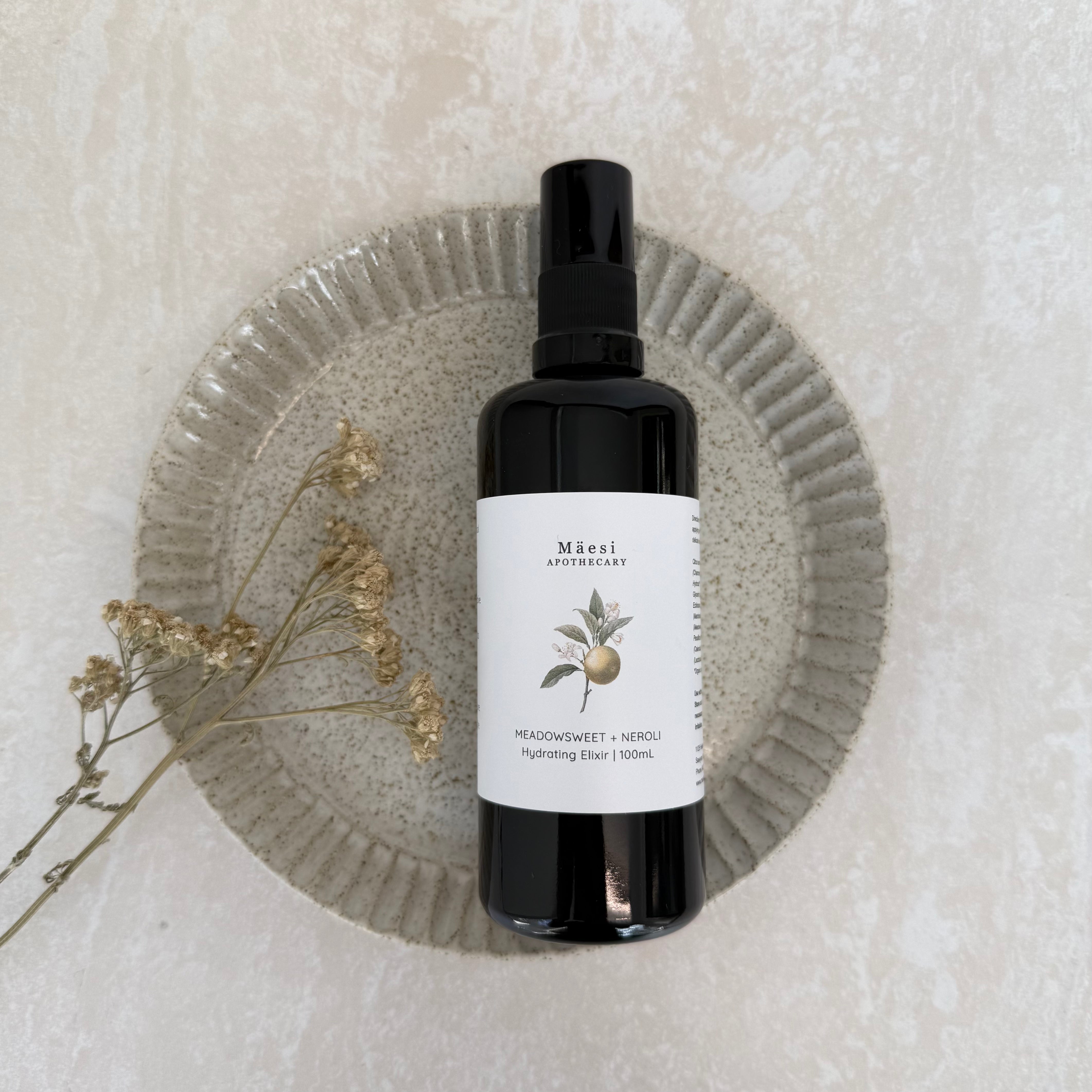 Meadowsweet & Neroli Hydrating Face Elixir - Moisturizing Facial Serum for Dry Skin | Day & Night Skincare Routine | Cruelty-Free & Vegan Formula