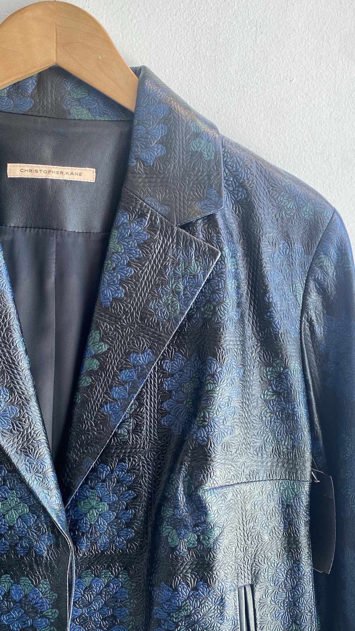 Christopher Kane Floral Print Leather Jacket for Women - Stylish Designer Outerwear for Fall & Winter Fashion | Perfect for Parties, Dates & Night Out