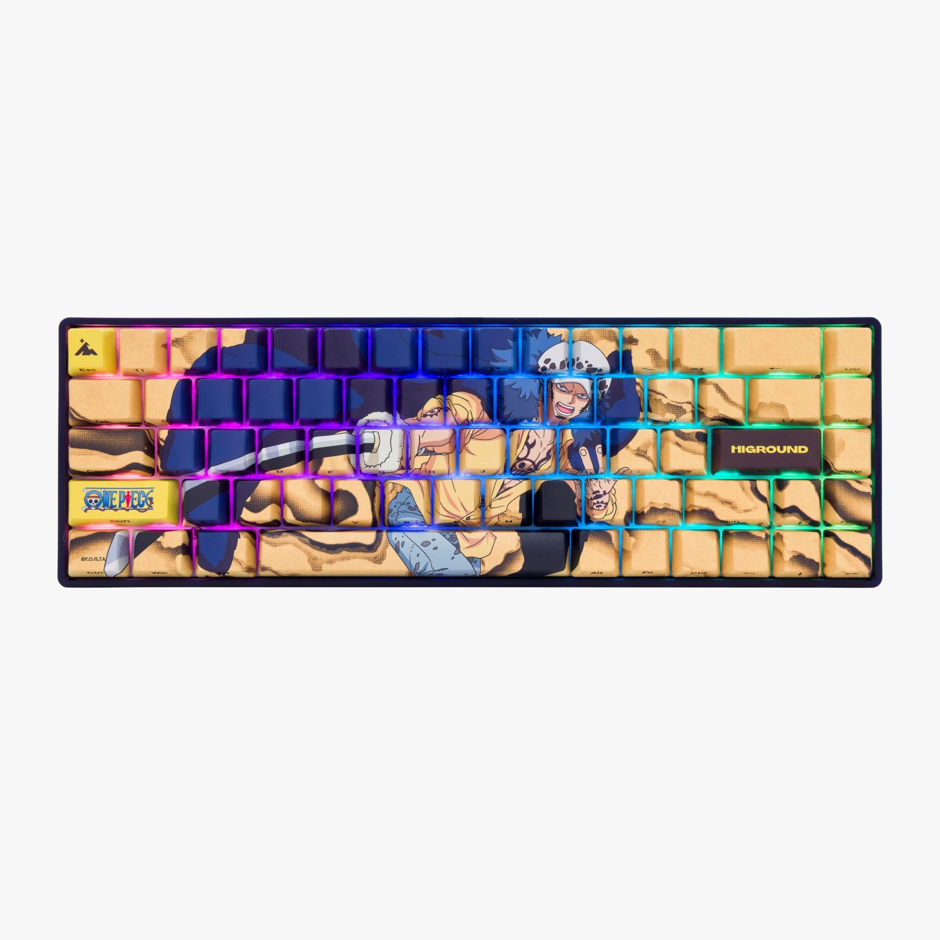 One Piece x HG Basecamp 65HE Mechanical Keyboard - Trafalgar Law Edition for Gaming & Typing