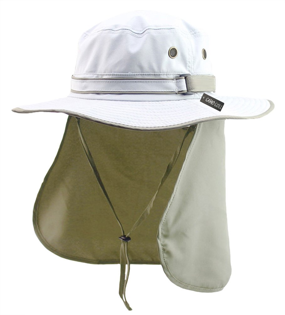 UPF 50+ Sun Protection Hat with Neck Flap - Wide Brim UV Blocking Outdoor Hats for Women & Men - Perfect for Beach, Hiking, Gardening and Summer Activities