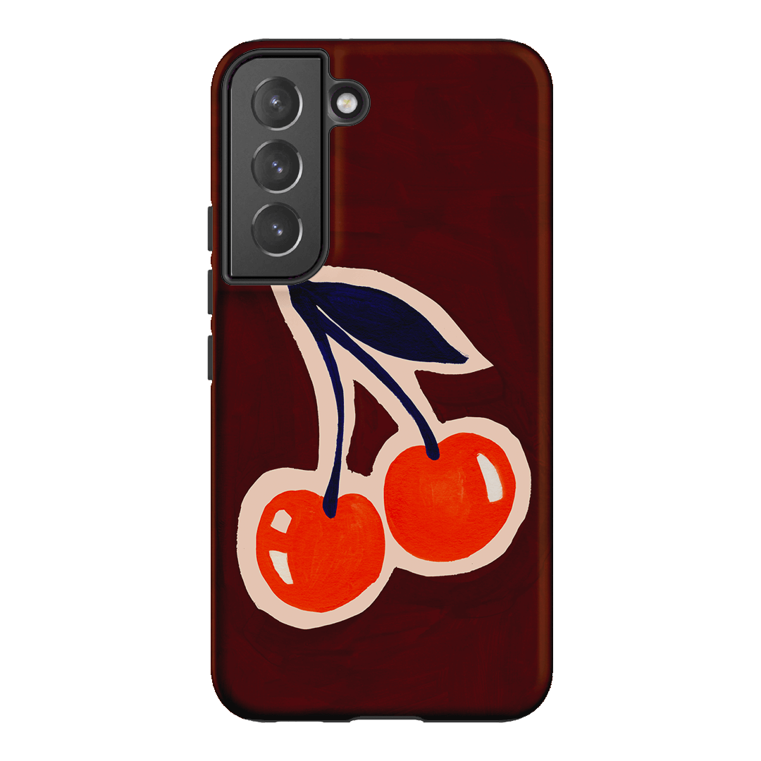 Premium Shockproof Cherry Pattern Phone Case for iPhone & Samsung - Trendy & Durable Protection for Everyday Use & Outdoor Activities