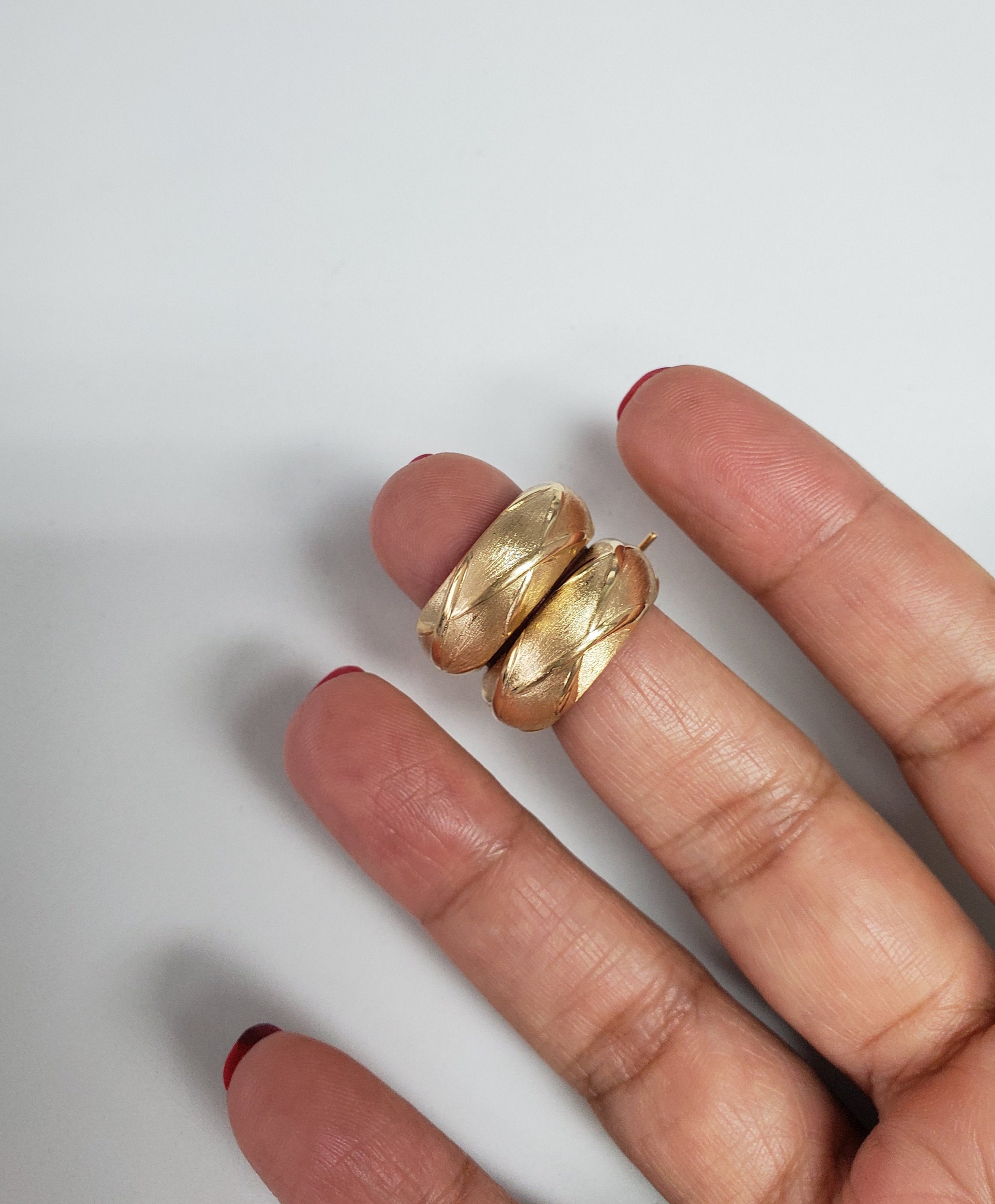22MM Satin Finish 14k Yellow Gold Classic Hoop Earrings for Women - Elegant Everyday Wear & Special Occasions