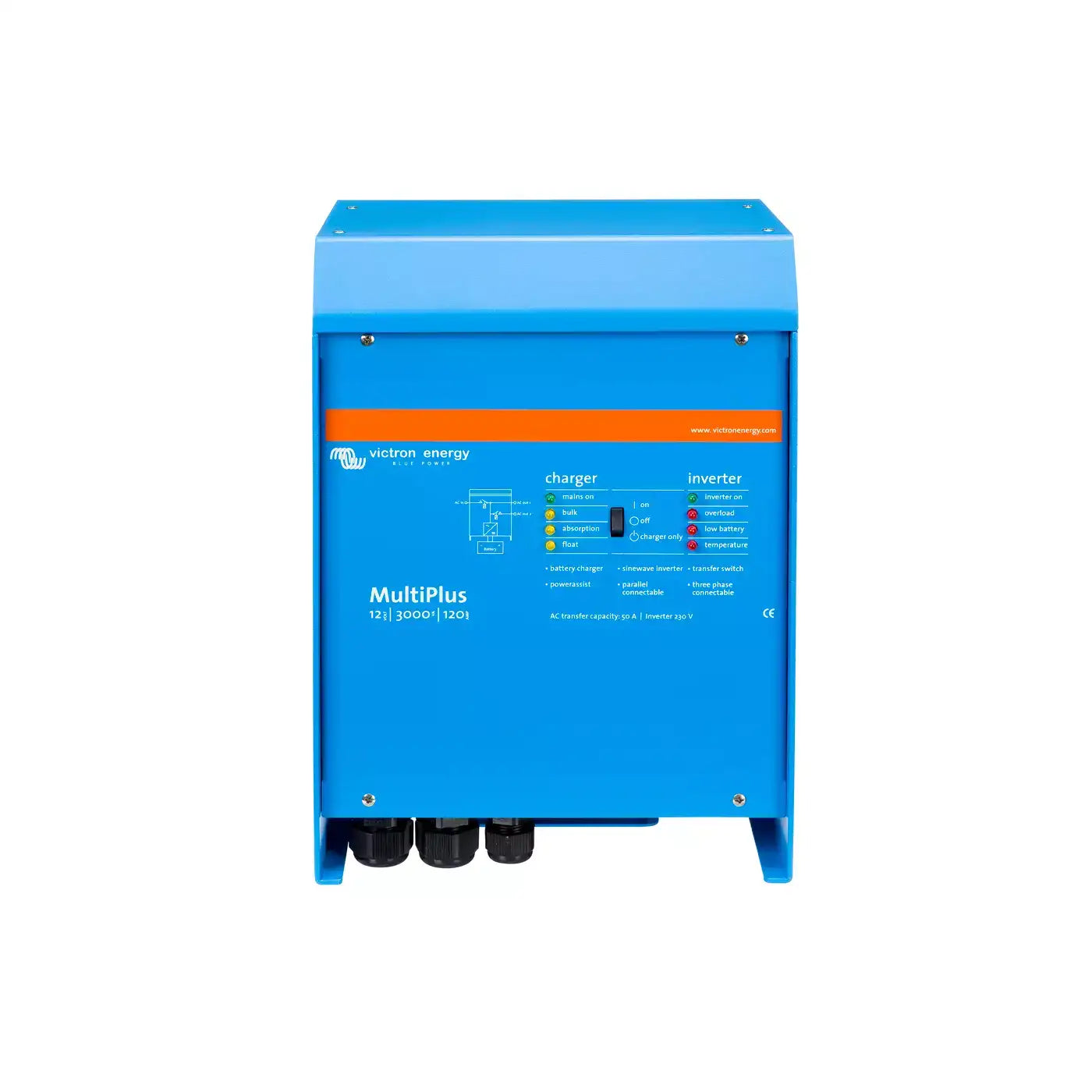Victron MultiPlus 12V/24V/48V Pure Sine Wave Inverter Charger 120V - Reliable Power Backup for RVs, Boats & Off-Grid Homes