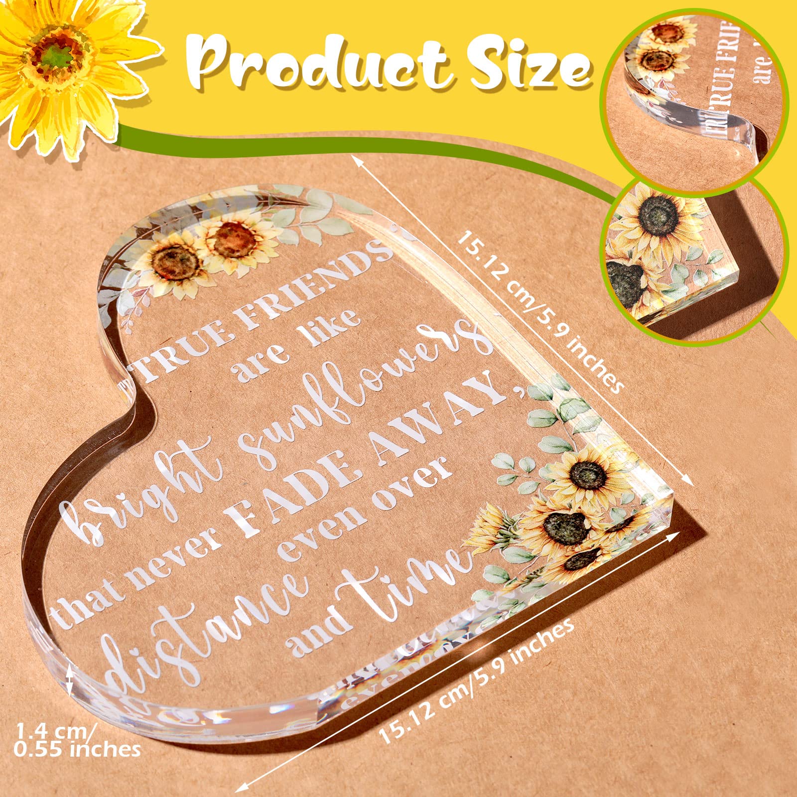 Yulejo Sunflower Friendship Gifts for Women - Perfect for Christmas, Office & Teacher Appreciation