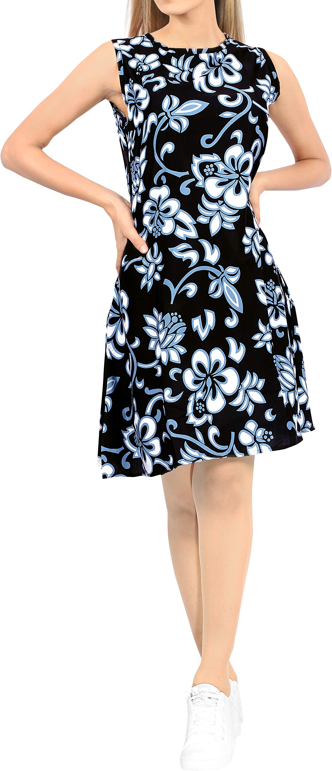 LA LEELA Women's Hawaiian Floral Beach Cover Up - Lightweight Swimwear Coverup for Pool, Vacation & Summer Outfits | Perfect for Beach, Resort & Tropical Getaways