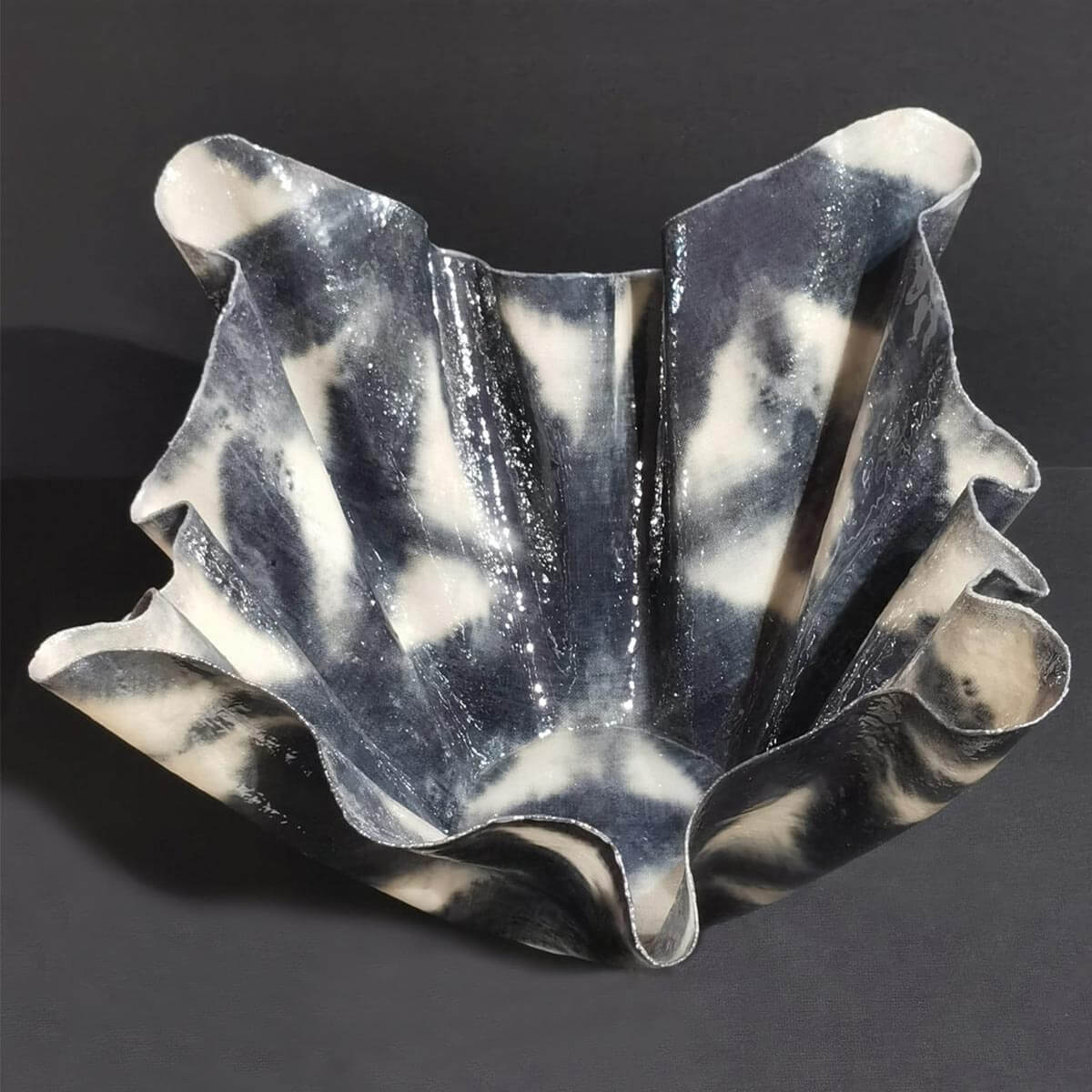 Stylish Black & White Shibori Print Cotton Scarf - Lightweight Fashion Accessory for Women - Perfect for Boho Outfits, Beach Cover-ups & Home Decor