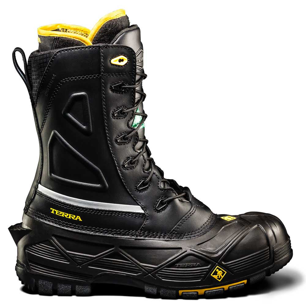 Terra Crossbow Waterproof Winter Safety Boots with Composite Toe - Black 915605 | Slip-Resistant Work Boots for Construction, Hiking & Outdoor Activities