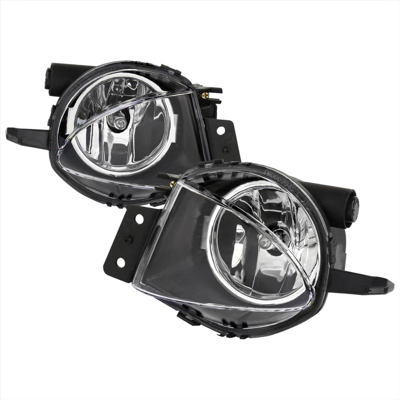 2006-2008 BMW E90 3 Series Fog Lights (325i/330i/328i/335i) - Chrome Housing & Clear Lens Replacement for Enhanced Visibility in Rain & Fog