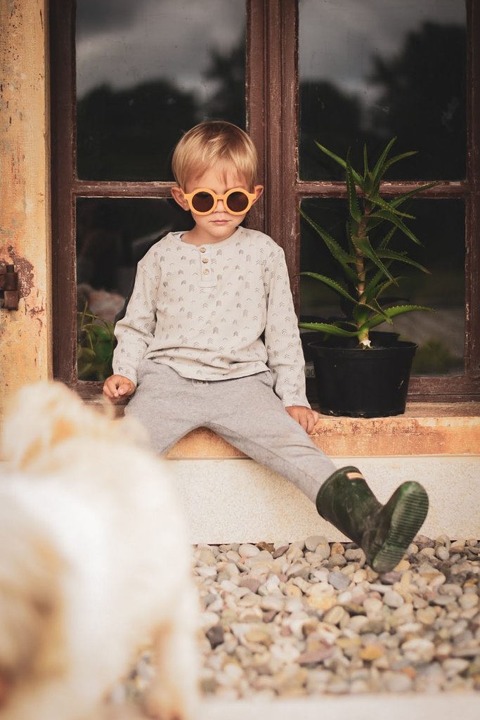Eco-Friendly Kids Sunglasses - UV Protection, Durable & Lightweight for Outdoor Play, Beach & Sports - Golden Frame