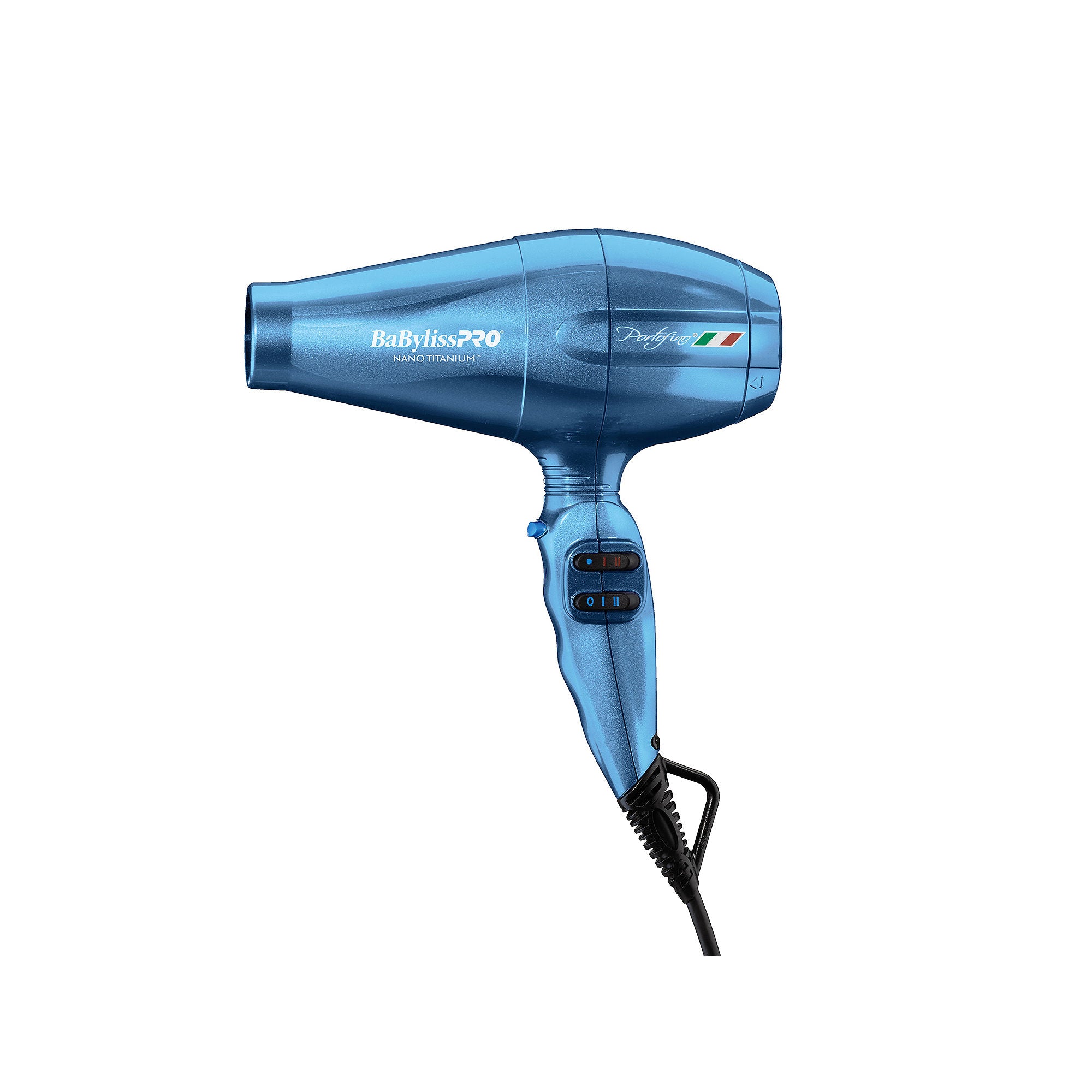 Babyliss Pro Nano Titanium Portofino Hair Dryer - Professional Salon Blow Dryer for Fast Drying & Frizz Control - Perfect for Home & Salon Use (Blue)