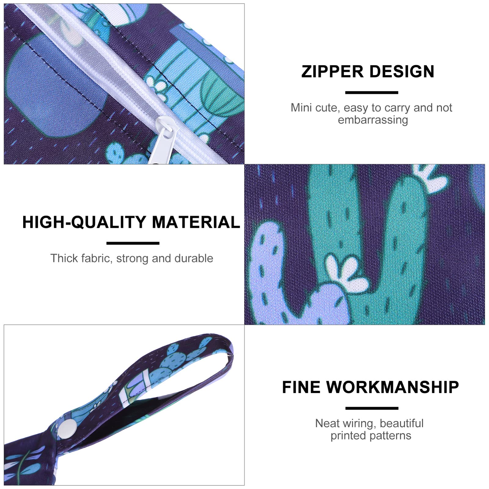 2 Pack Zippered Menstrual Pad Organizer Bags - Portable & Leak-Proof Period Pouch for Travel, Gym, School & Work - Polyester Storage Bag for Sanitary Napkins & Feminine Hygiene Products