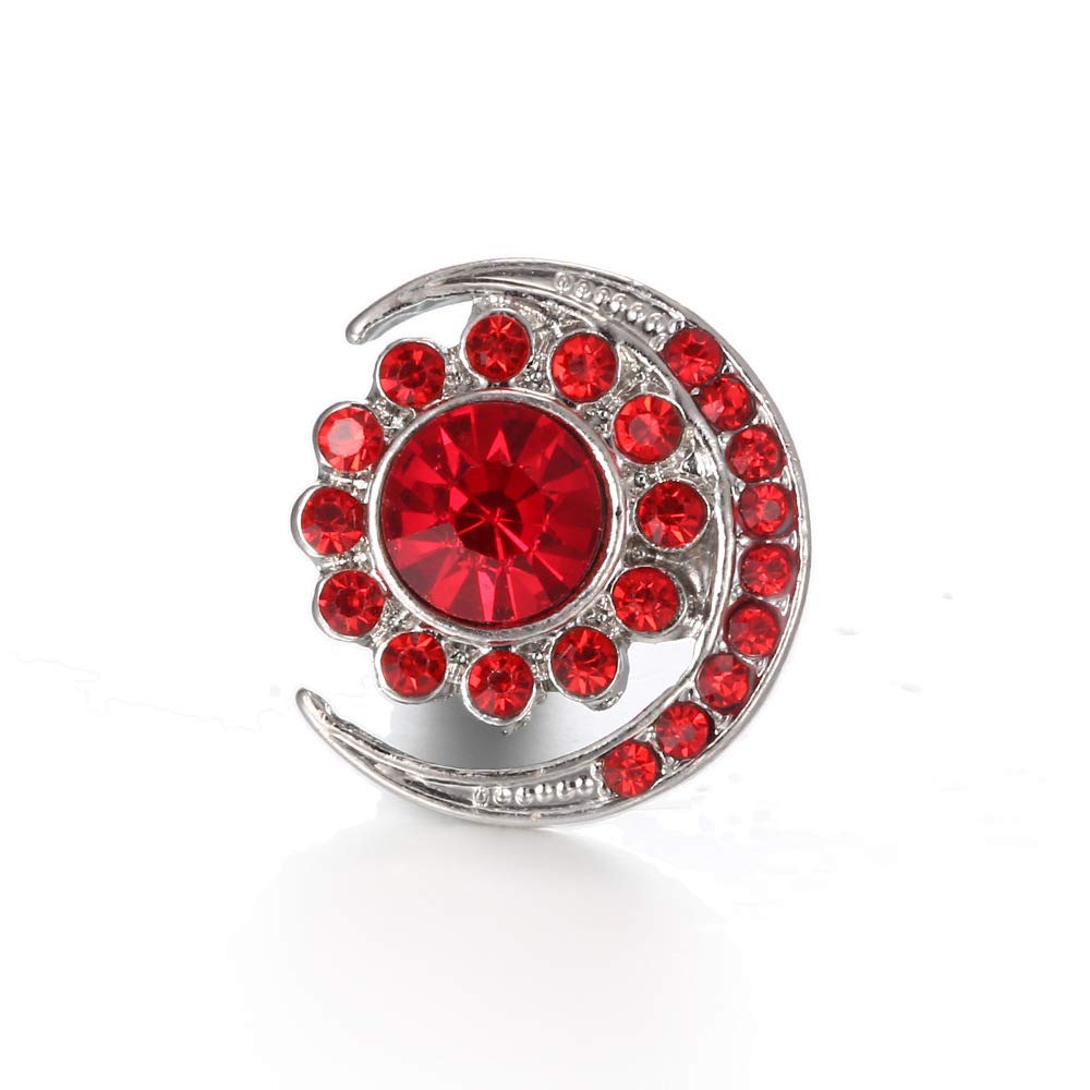 Lovglisten 12pcs Red Geometric Snap Jewelry Charms 18MM-20MM - DIY Bracelet & Necklace Making Supplies for Crafting, Fashion Accessories
