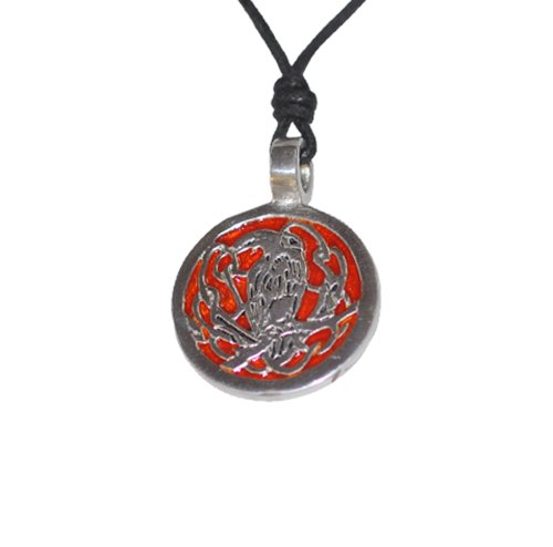 Vietsbay Crow Raven Silver Pewter Charm Necklace Pendant - Gothic Jewelry for Women, Men - Perfect for Halloween, Cosplay, and Dark Fashion Accessories