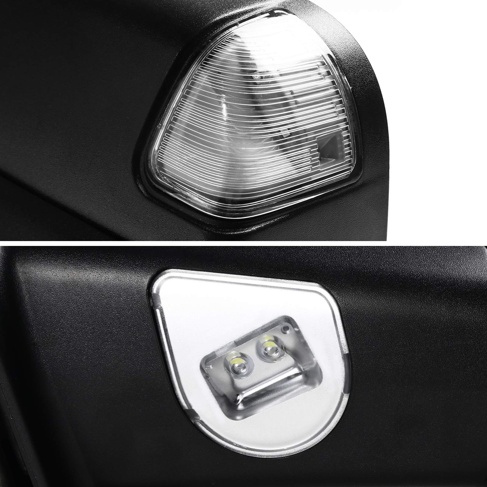 2002-2008 Dodge Ram Power Heated Flip-Up Towing Mirrors with LED Turn Signal - Compatible with Dodge Ram 1500/2500/3500 - Perfect for Towing, Camping & Off-Road Adventures