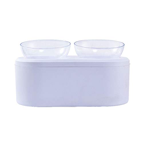 SHYPT Non-Slip Double Pet Bowls with Detachable Stand - Elevated Cat & Dog Food Water Feeder for Small Medium Pets - Perfect for Home, Travel & Outdoor Use