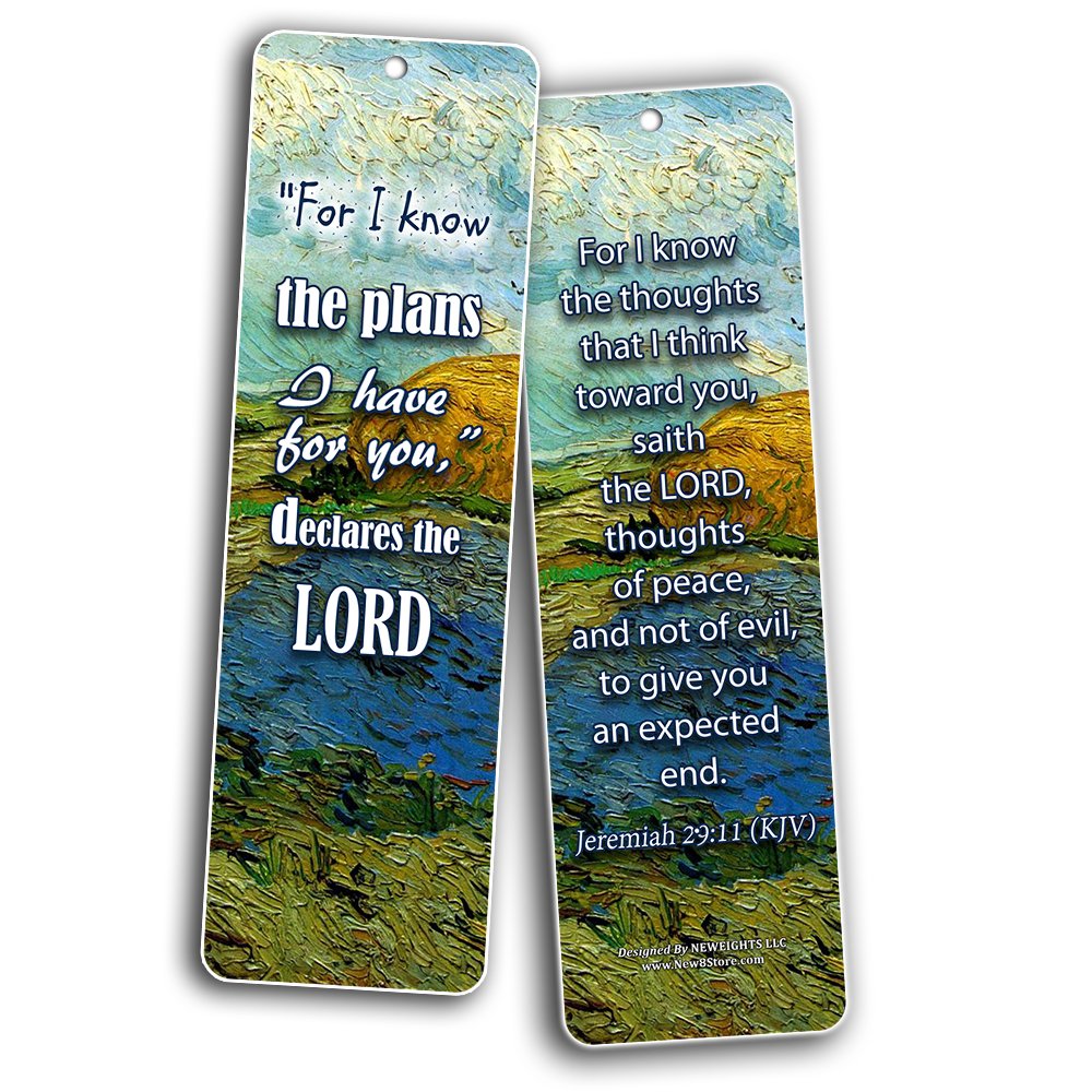 NewEights Christian KJV Bible Bookmarks - 12 Pack Motivational Scripture Cards (Joshua 1:9 Be Strong & Courageous) - Inspirational Bookmark Set for Bible Study, Church Gifts & Prayer Groups - Perfect for Sunday School, Small Groups & Personal Devotion