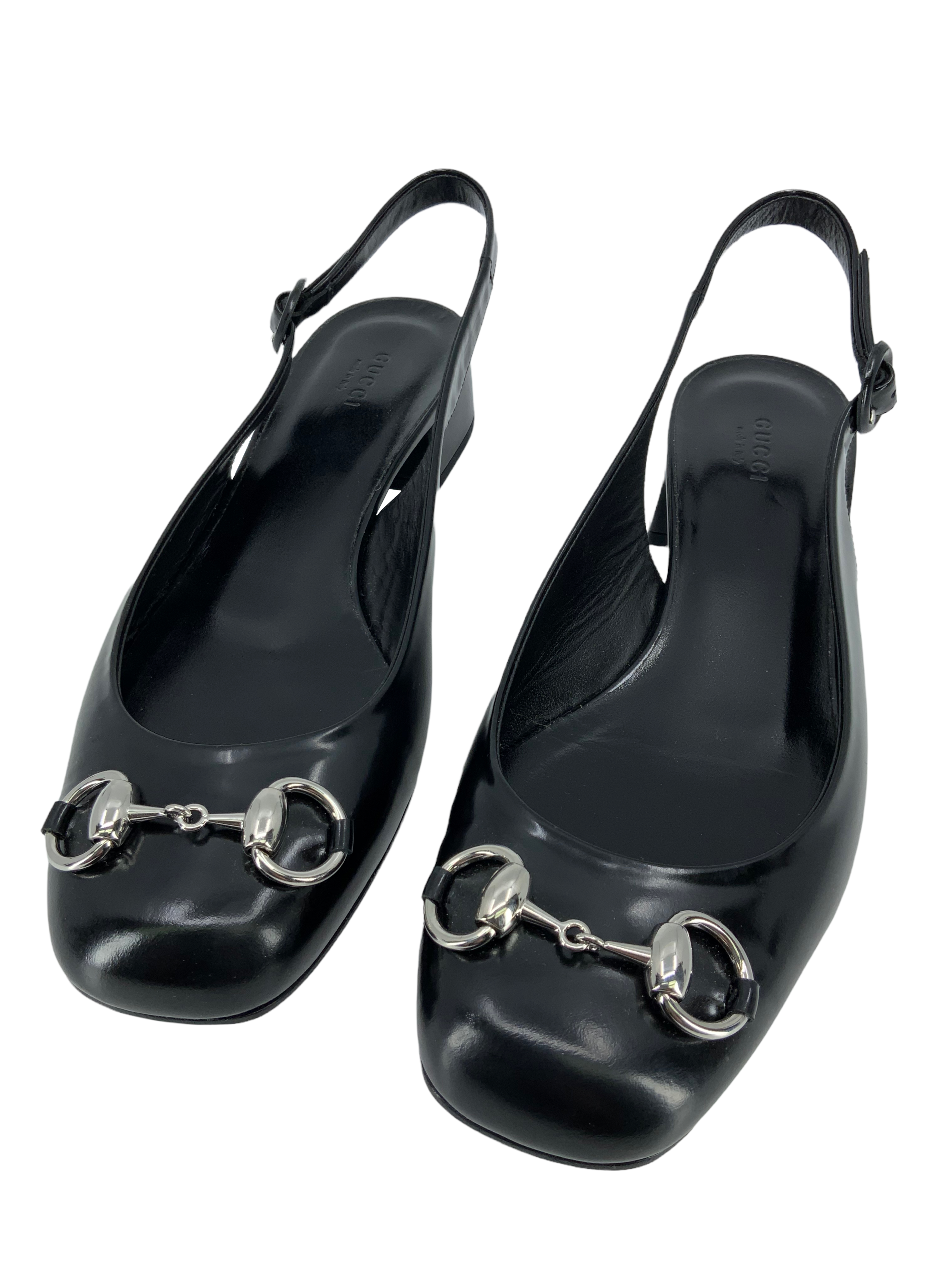 Gucci Horsebit Leather Slingback Pumps Women's Size 9 | Luxury Designer Heels for Office, Party & Special Occasions