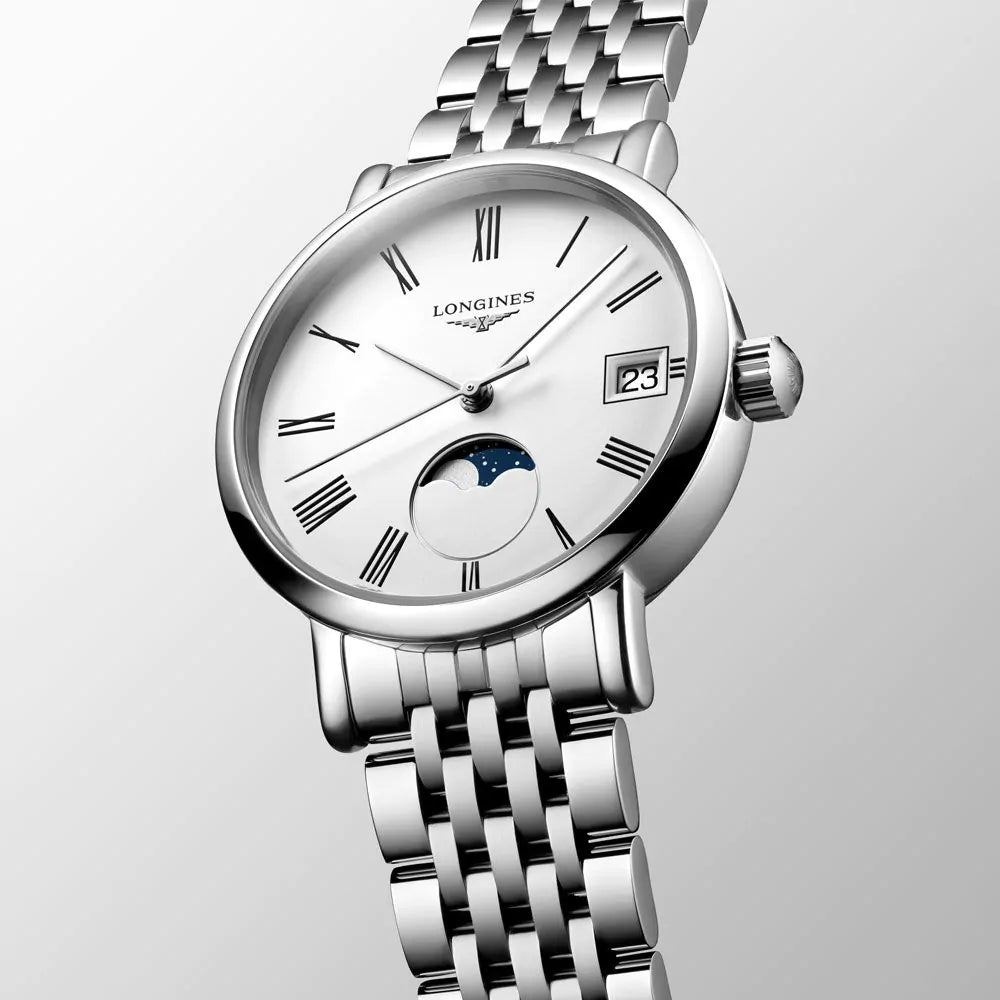 Longines Elegant Collection 30mm White Dial Quartz Ladies Watch - Perfect for Business, Formal Events & Everyday Wear
