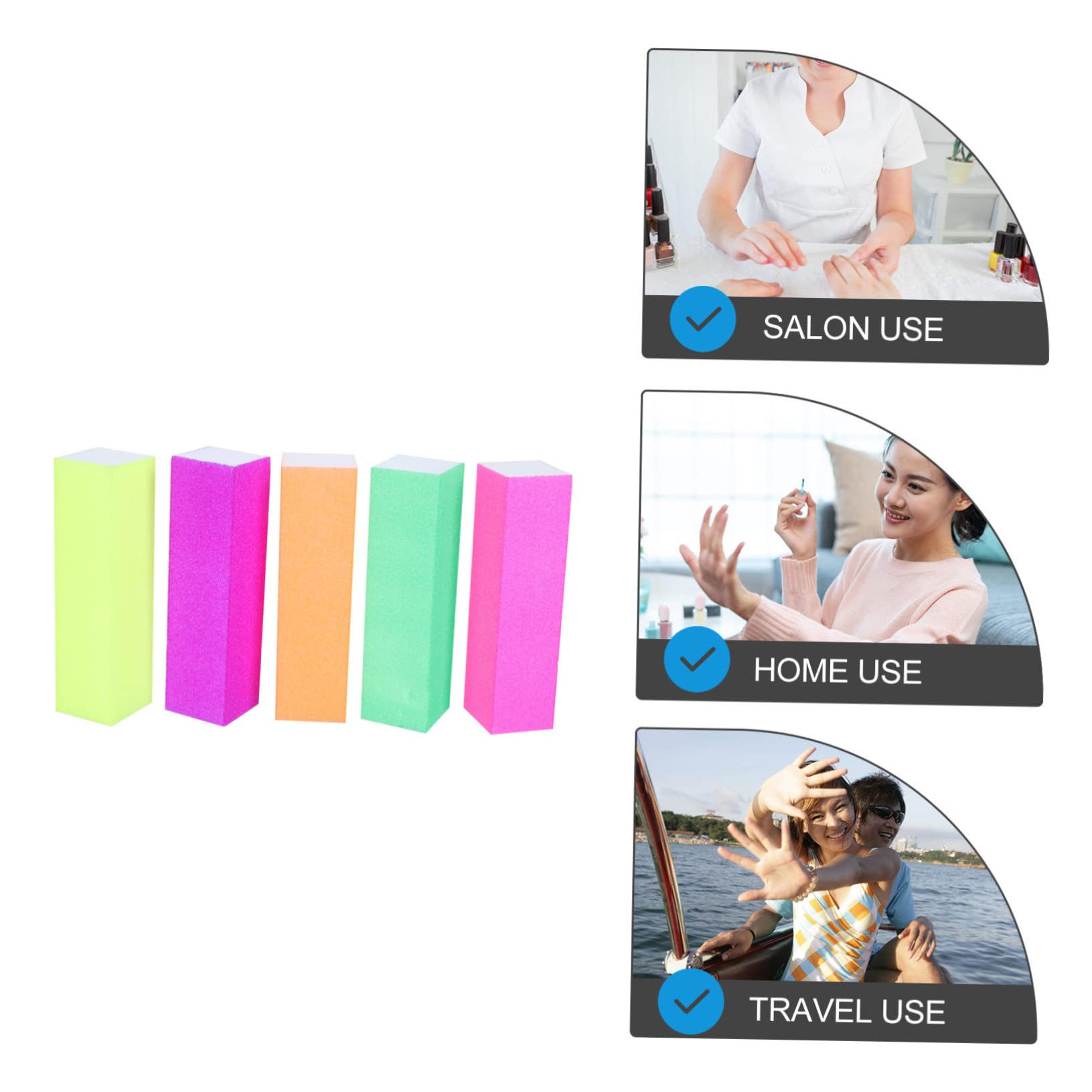 Professional Nail Files Set - High Elastic Nail Buffer Blocks for Manicures & Pedicures - Random Colors - Perfect for Salon, Home Use & DIY Nail Care