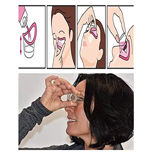 TOnourish Eye Wash Cup with Free Eye Exercise Guide - Pack of 2 (White Transparent) for Eye Care, Rinse, and Allergy Relief at Home or Travel