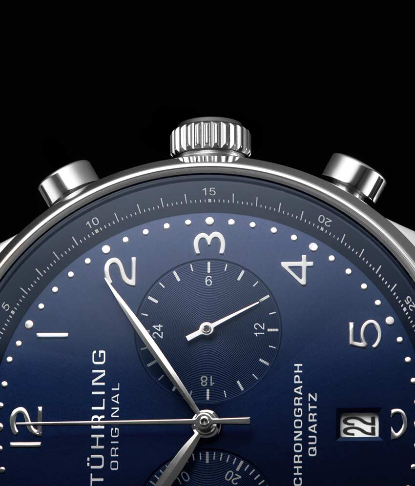 GR1 Q 896 Quartz 42mm Chronograph Watch for Men - Waterproof Sports Chrono Wristwatch with Date Display - Perfect for Running, Swimming & Outdoor Activities
