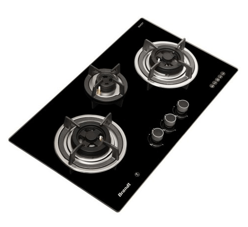 Brandt TG9905BBP 3-Burner Gas Cooktop - High Efficiency Stainless Steel Gas Hob for Modern Kitchens | Perfect for Home Cooking, Baking & Entertaining