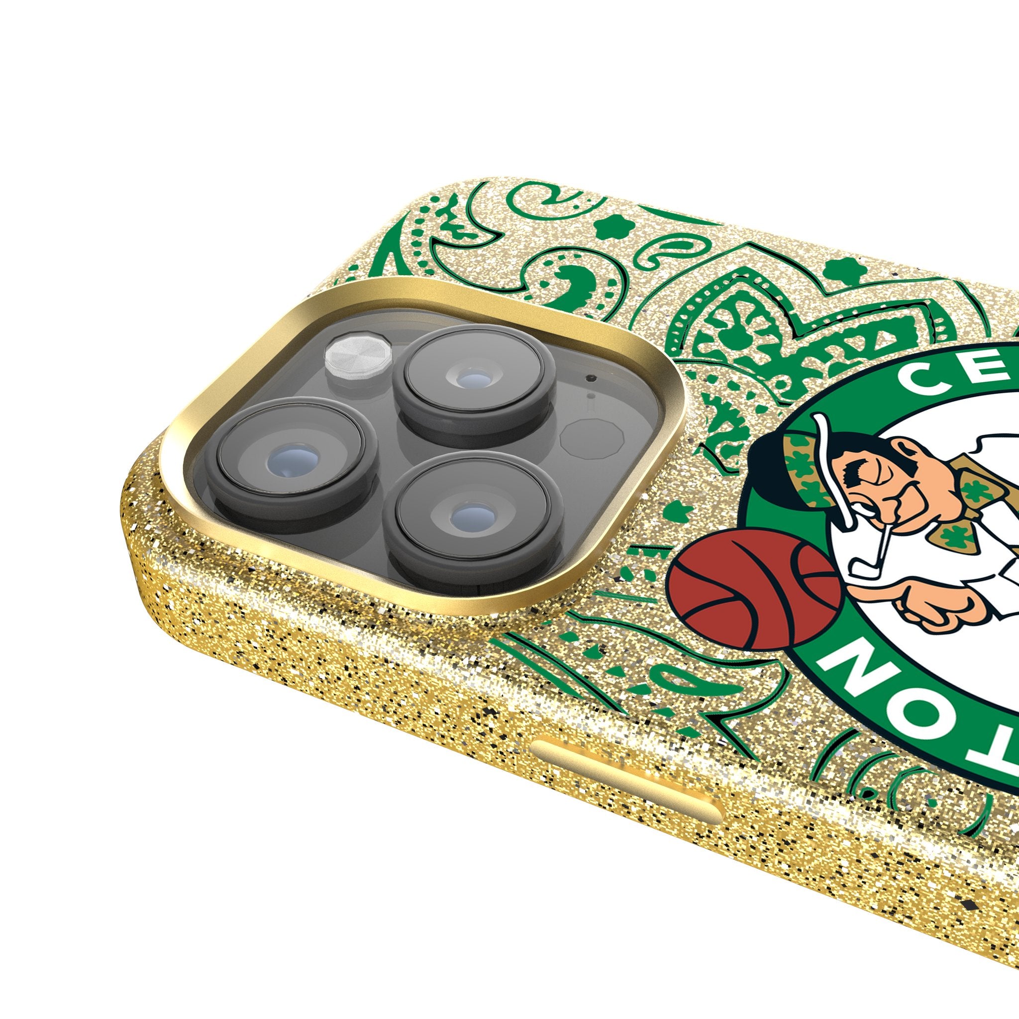 Boston Celtics Paisley Bling Phone Case - Stylish Protective Cover for iPhone & Samsung | Perfect for Celtics Fans, Game Days & Everyday Use