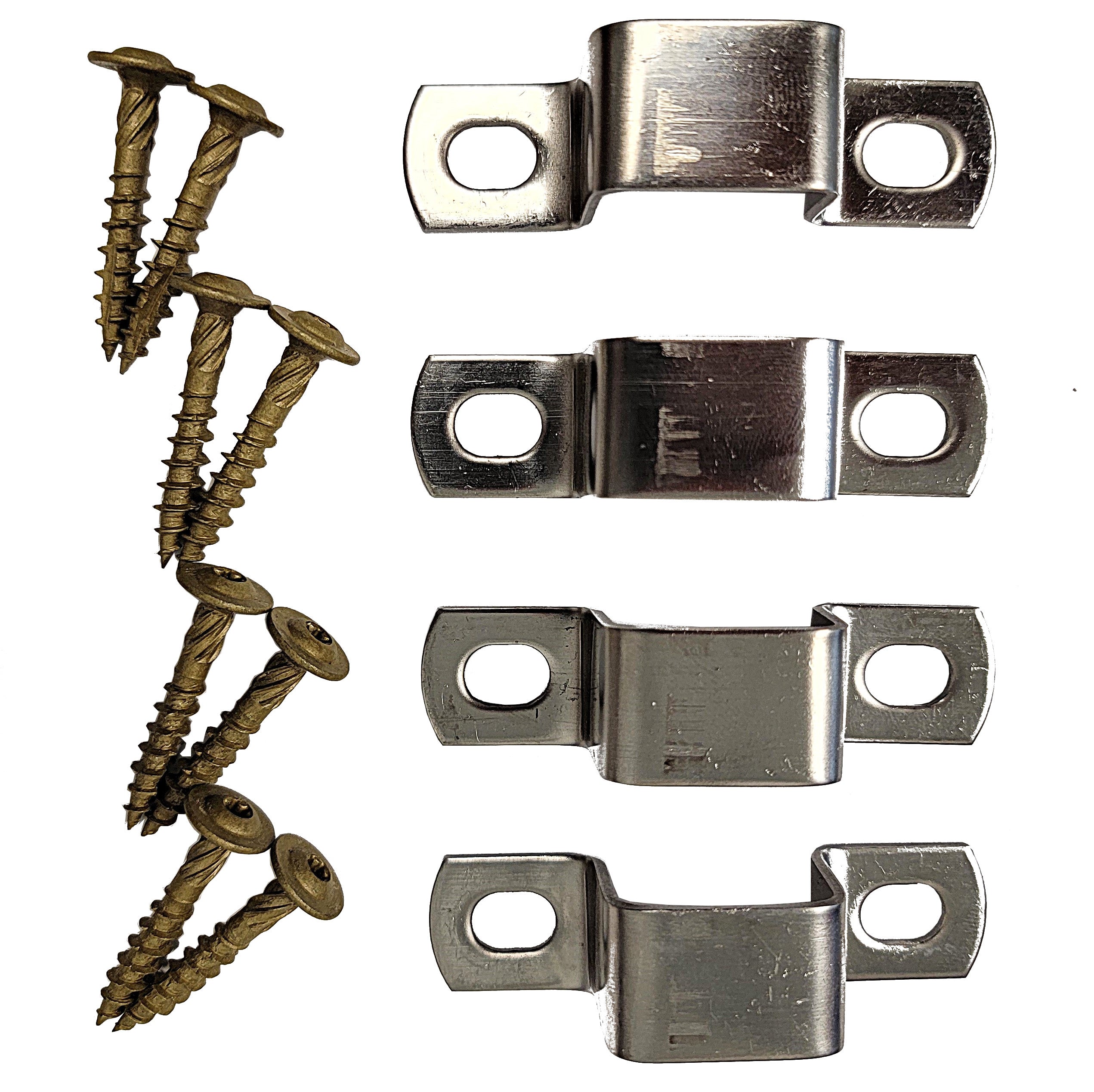 4 Pack Heavy Duty Wall Mount Brackets for 1 Inch Aluminum Square Tubing - Includes Screws - Perfect for Shelving, TV Mounts & DIY Projects